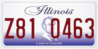 IL license plate Z810463