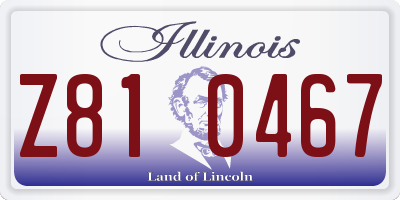 IL license plate Z810467
