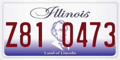 IL license plate Z810473