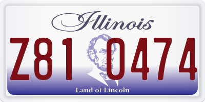 IL license plate Z810474