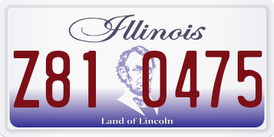 IL license plate Z810475