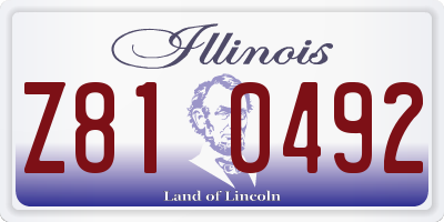 IL license plate Z810492