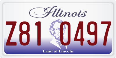 IL license plate Z810497