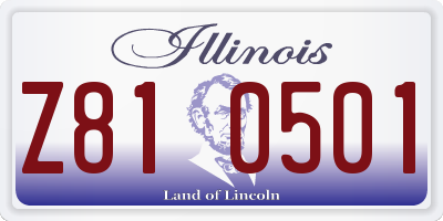 IL license plate Z810501