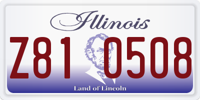 IL license plate Z810508