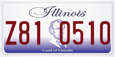 IL license plate Z810510
