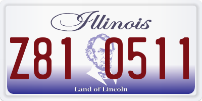IL license plate Z810511
