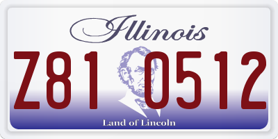 IL license plate Z810512