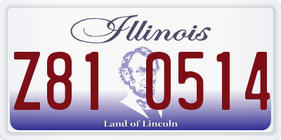 IL license plate Z810514