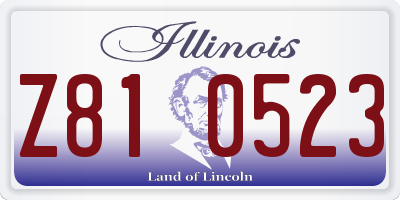 IL license plate Z810523