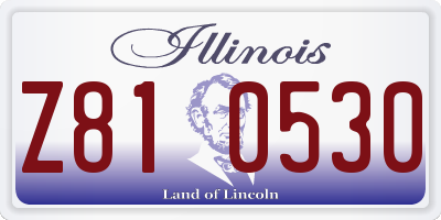 IL license plate Z810530