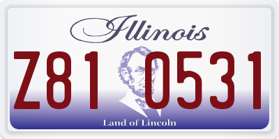 IL license plate Z810531