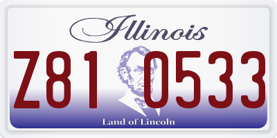 IL license plate Z810533