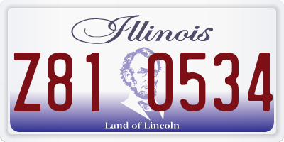 IL license plate Z810534