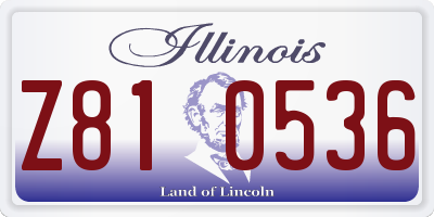 IL license plate Z810536