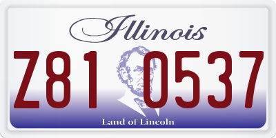 IL license plate Z810537