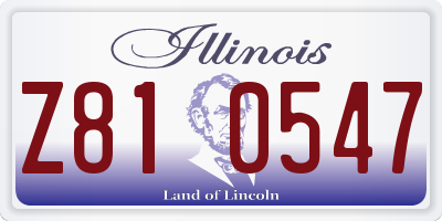 IL license plate Z810547