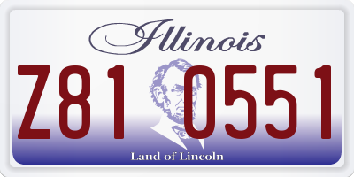 IL license plate Z810551
