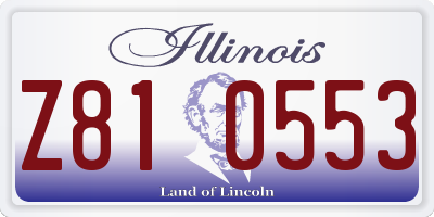 IL license plate Z810553