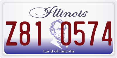 IL license plate Z810574