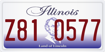 IL license plate Z810577