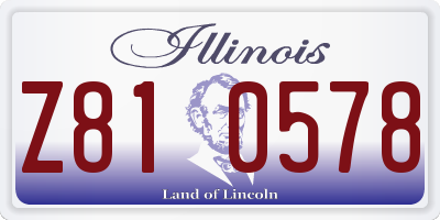 IL license plate Z810578