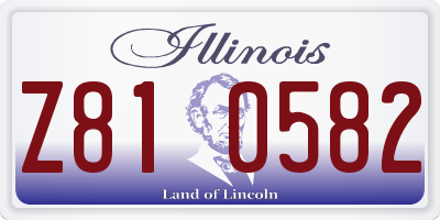 IL license plate Z810582