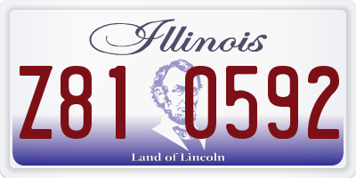 IL license plate Z810592
