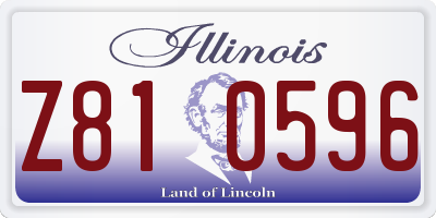 IL license plate Z810596