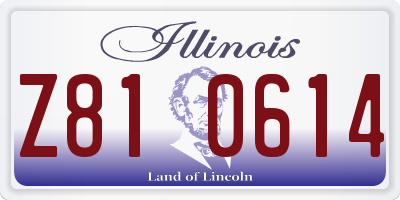 IL license plate Z810614