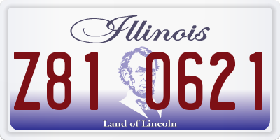 IL license plate Z810621
