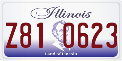 IL license plate Z810623