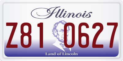 IL license plate Z810627