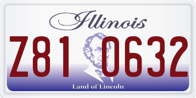IL license plate Z810632