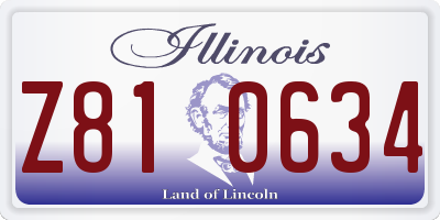 IL license plate Z810634