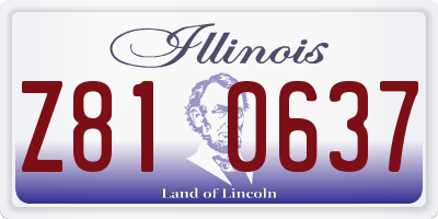 IL license plate Z810637