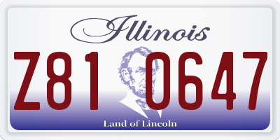 IL license plate Z810647