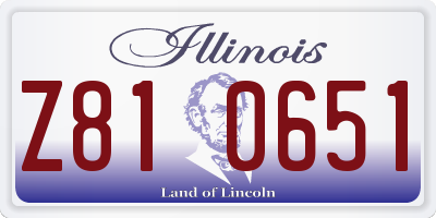 IL license plate Z810651