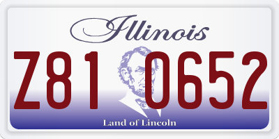 IL license plate Z810652