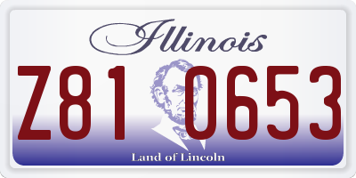 IL license plate Z810653