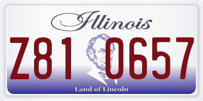 IL license plate Z810657