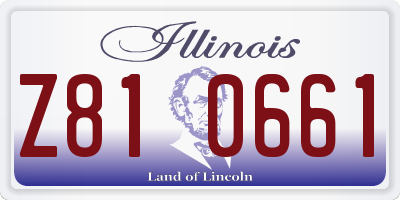 IL license plate Z810661
