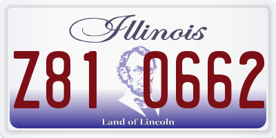 IL license plate Z810662