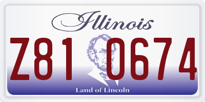 IL license plate Z810674