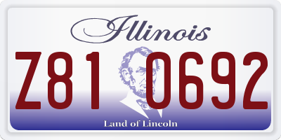 IL license plate Z810692