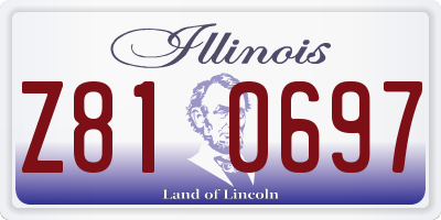 IL license plate Z810697