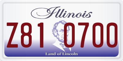 IL license plate Z810700