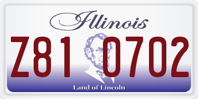 IL license plate Z810702