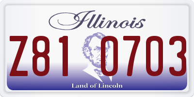 IL license plate Z810703