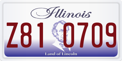 IL license plate Z810709